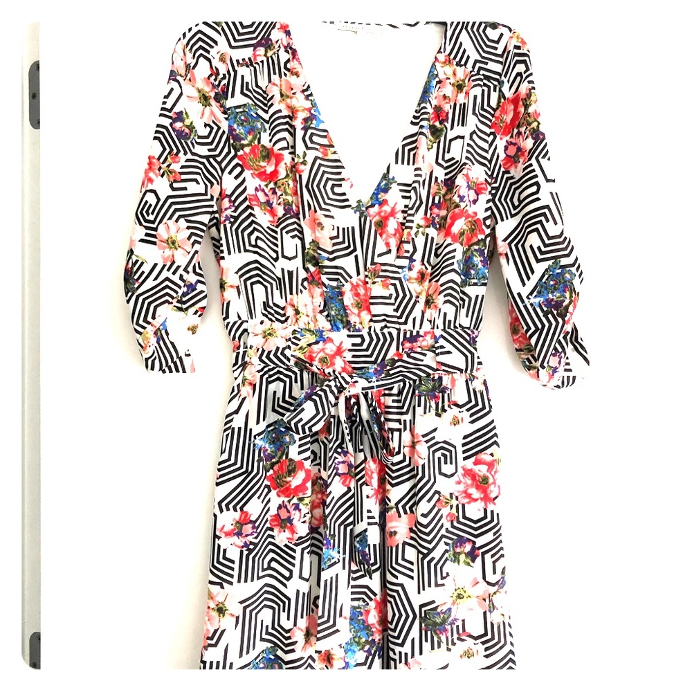 Daniel Rainn Summer Wrap patterned dress